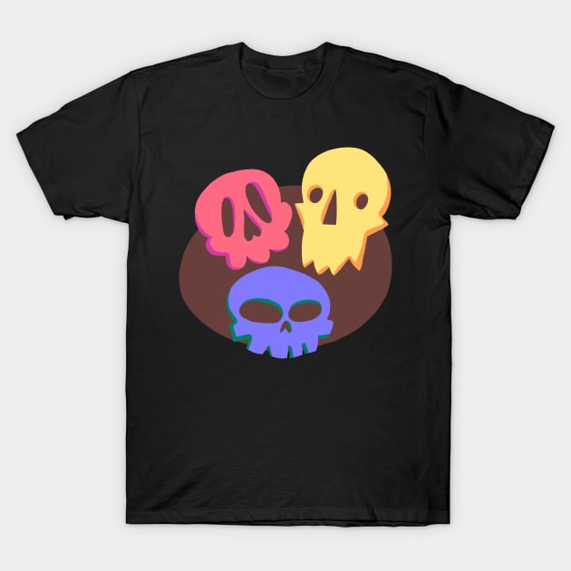 Three Little Skulls T-Shirt by FuchsiaNeko